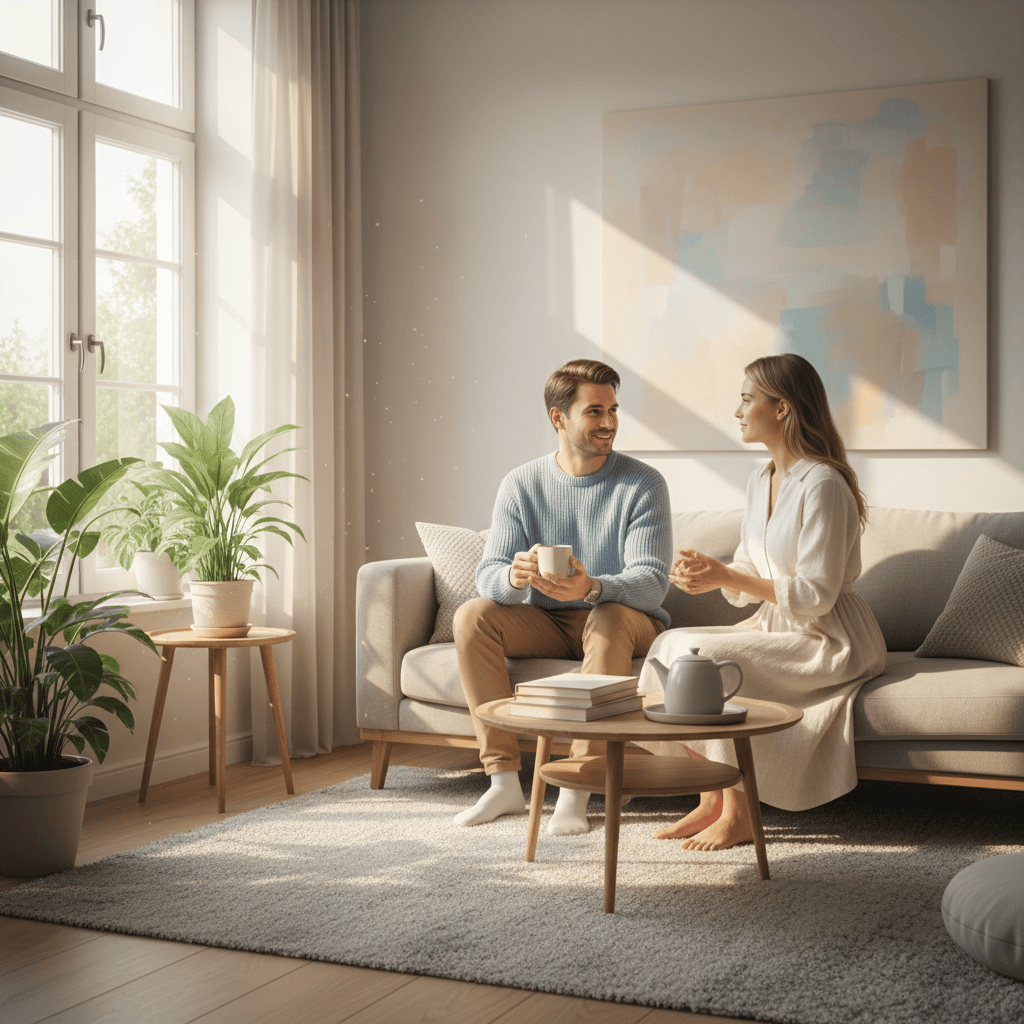 Couple in therapy session